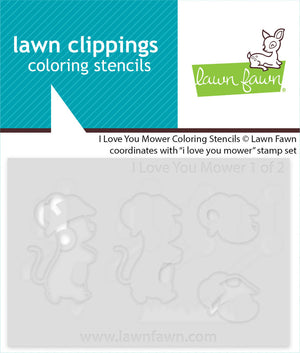 Lawn Fawn - I LOVE YOU MOWER - Coloring Stencils