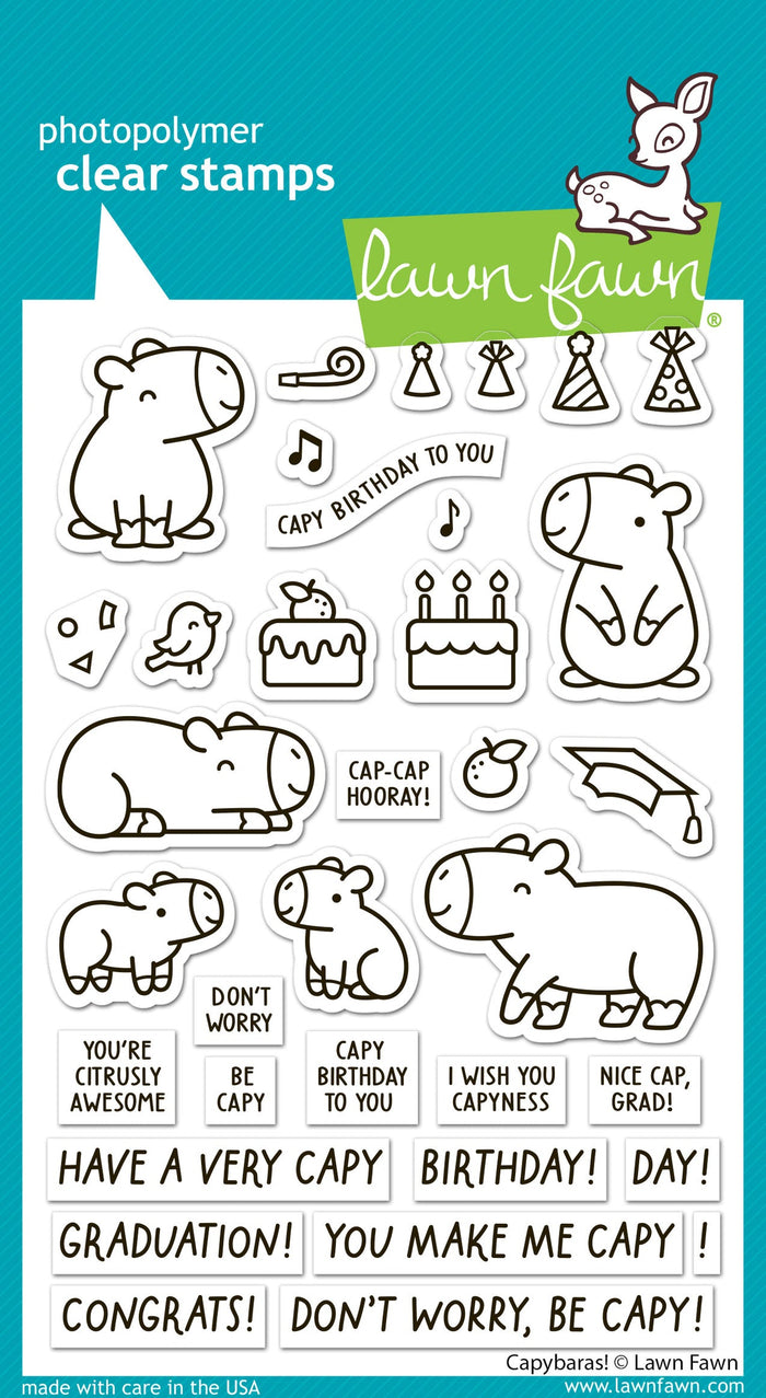 Lawn Fawn - CAPYBARAS! - Stamps Set
