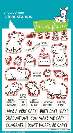Lawn Fawn - CAPYBARAS! - Dies Set
