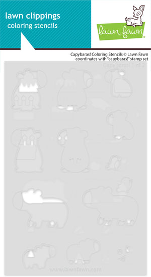 Lawn Fawn - CAPYBARAS! - Coloring Stencils