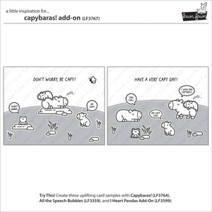 Lawn Fawn - CAPYBARAS! ADD-ON - Stamps Set