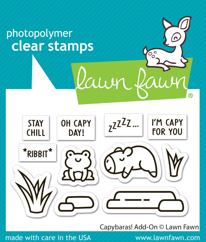Lawn Fawn - CAPYBARAS! ADD-ON - Stamps Set