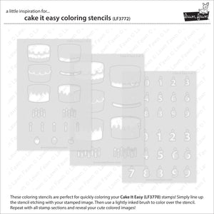 Lawn Fawn - CAKE IT EASY - Coloring Stencils