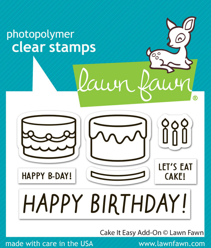 Lawn Fawn - CAKE IT EASY ADD-ON - Stamps Set