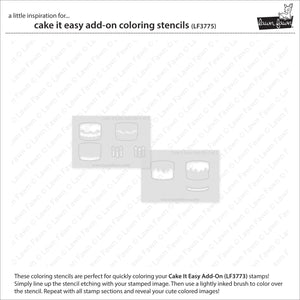 Lawn Fawn - CAKE IT EASY Add-On - Coloring Stencils