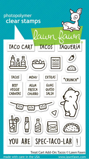 Lawn Fawn - Treat Cart Add-On: TACOS  - Stamps Set