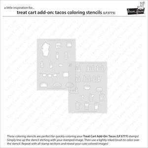 Lawn Fawn - TREAT CART Add-On: TACOS - Coloring Stencils
