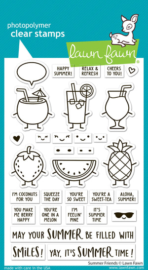 Lawn Fawn - SUMMER FRIENDS - Stamps Set