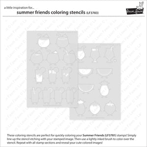 Lawn Fawn - SUMMER FRIENDS - Coloring Stencils