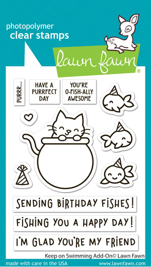 Lawn Fawn - KEEP ON SWIMMING Add-On - Stamps Set