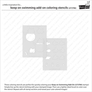 Lawn Fawn - KEEP ON SWIMMING Add-On - Coloring Stencils