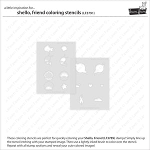 Lawn Fawn - SHELLO, FRIEND - Coloring Stencils
