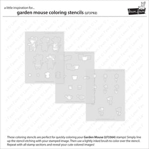 Lawn Fawn - GARDEN MOUSE - Coloring Stencils