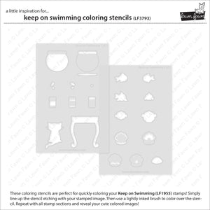 Lawn Fawn - KEEP ON SWIMMING - Coloring Stencils