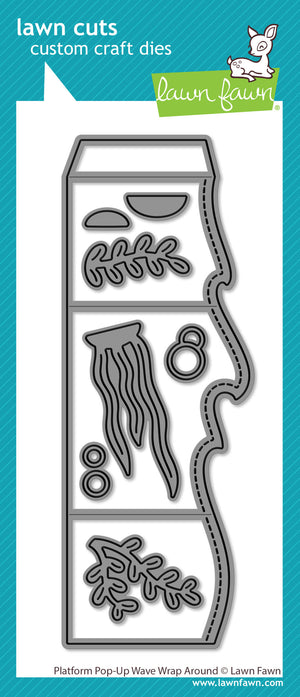 Lawn Fawn - PLATFORM POP-UP WAVE WRAP AROUND - Dies Set