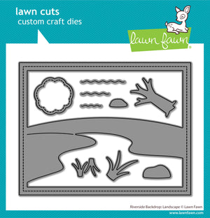 Lawn Fawn - RIVERSIDE Backdrop: Landscape - Dies Set