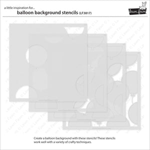 Lawn Fawn - BALLOON Background - Lawn Clippings - 4pc Layering Stencil set