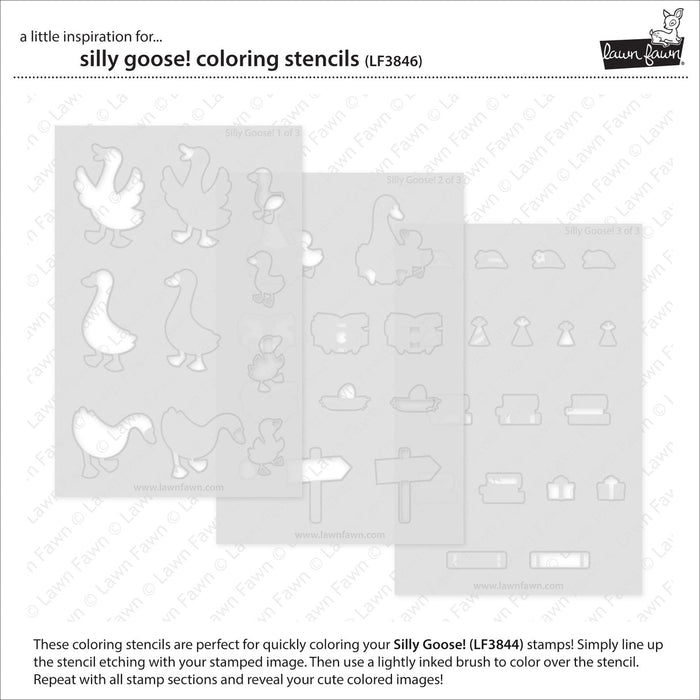 Lawn Fawn - SILLY GOOSE! - Coloring Stencils