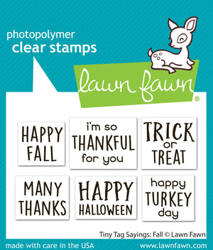 Lawn Fawn - TINY TAG SAYINGS: FALL - Stamps Set