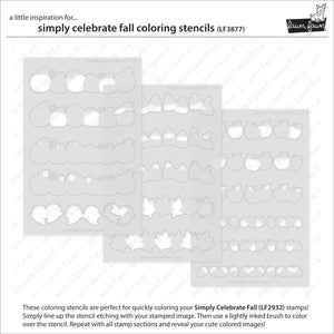 Lawn Fawn - SIMPLY CELEBRATE FALL - Coloring Stencils