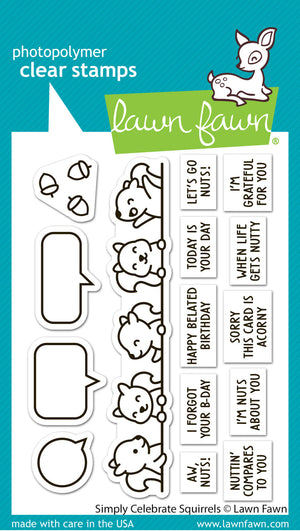 Lawn Fawn - SIMPLY CELEBRATE SQUIRRELS - Stamps Set