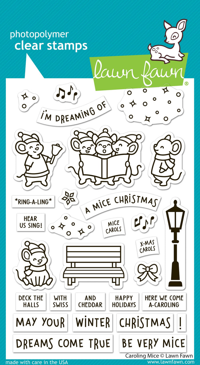 Lawn Fawn - CAROLING MICE - Stamps Set