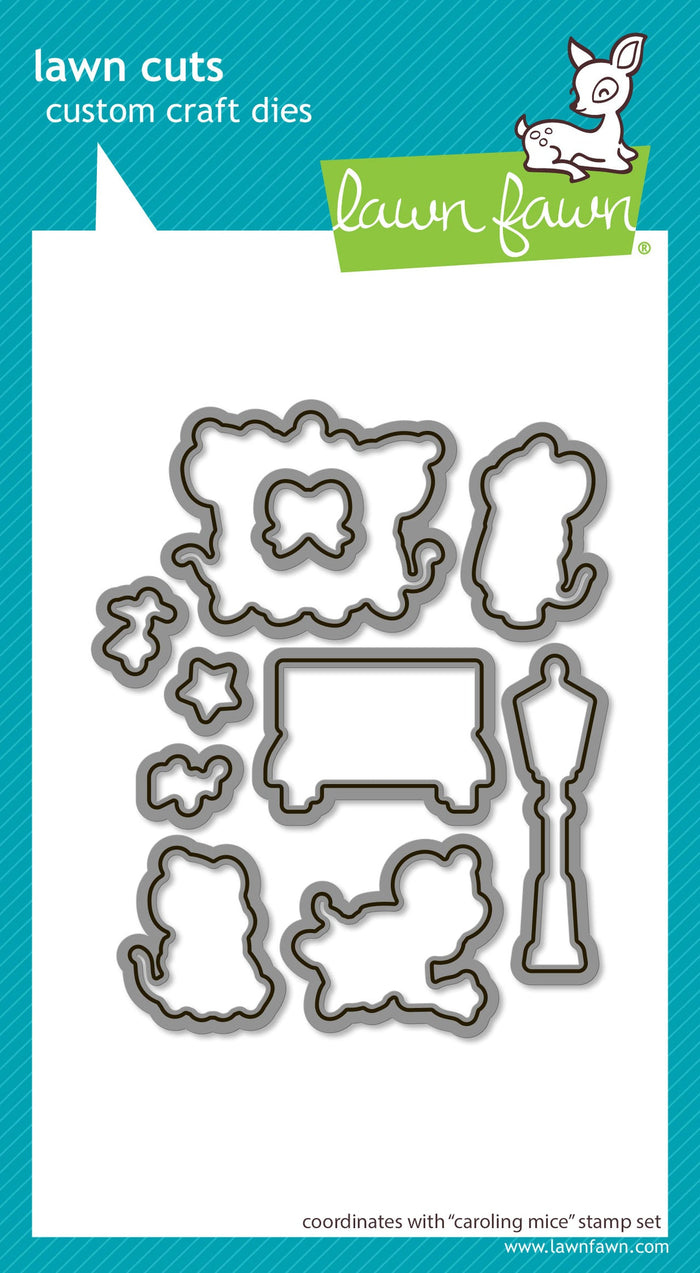 Lawn Fawn - CAROLING MICE - Dies Set