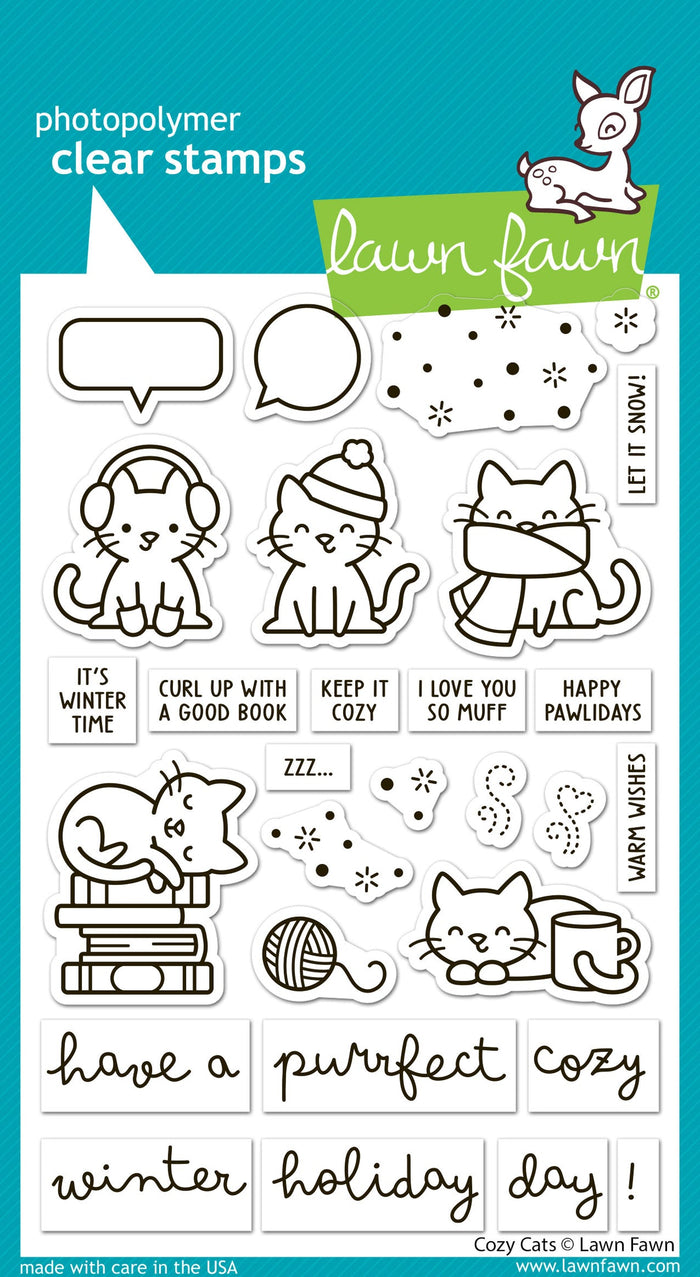 Lawn Fawn - COZY CATS - Stamps Set