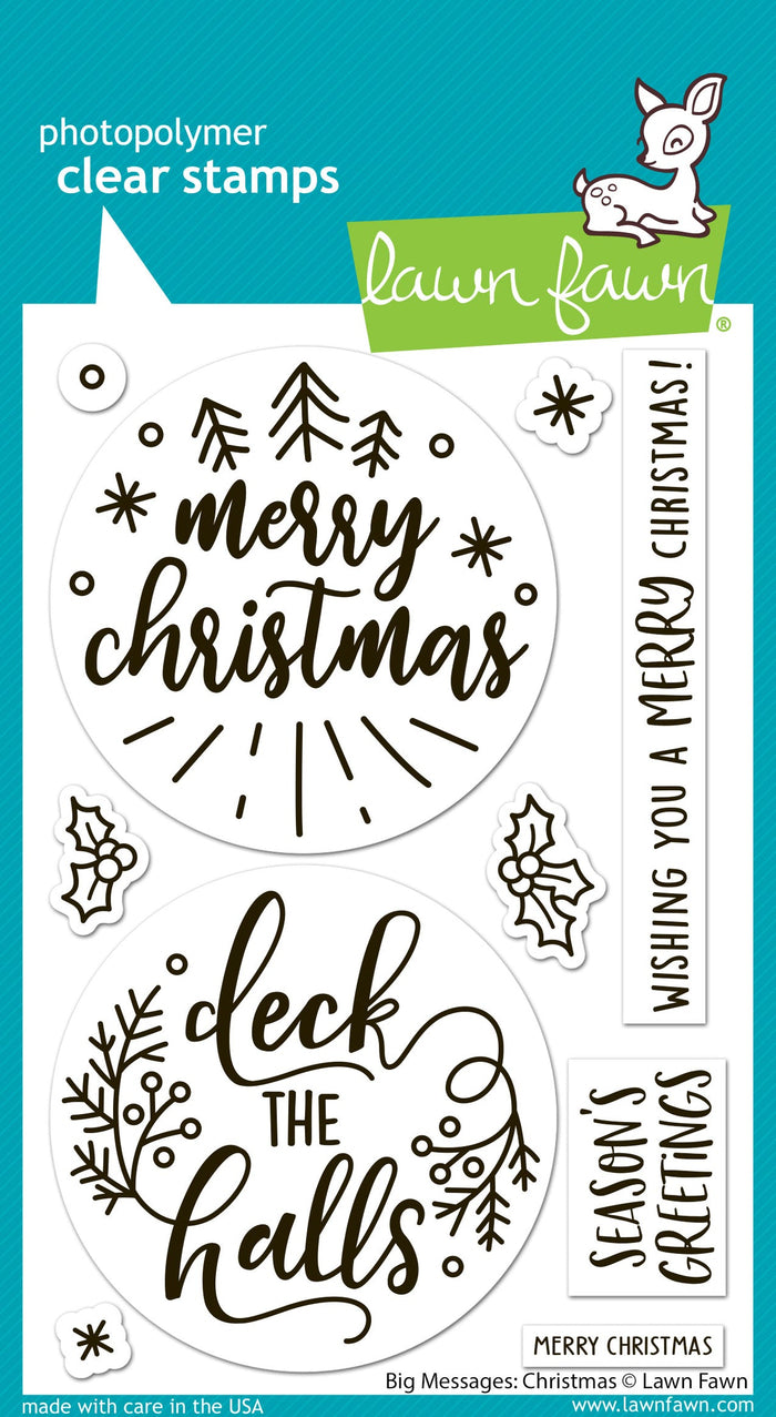 Lawn Fawn - BIG MESSAGES: CHRISTMAS - Stamps Set