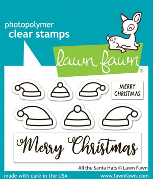 Lawn Fawn - ALL THE SANTA HATS  - Stamps Set