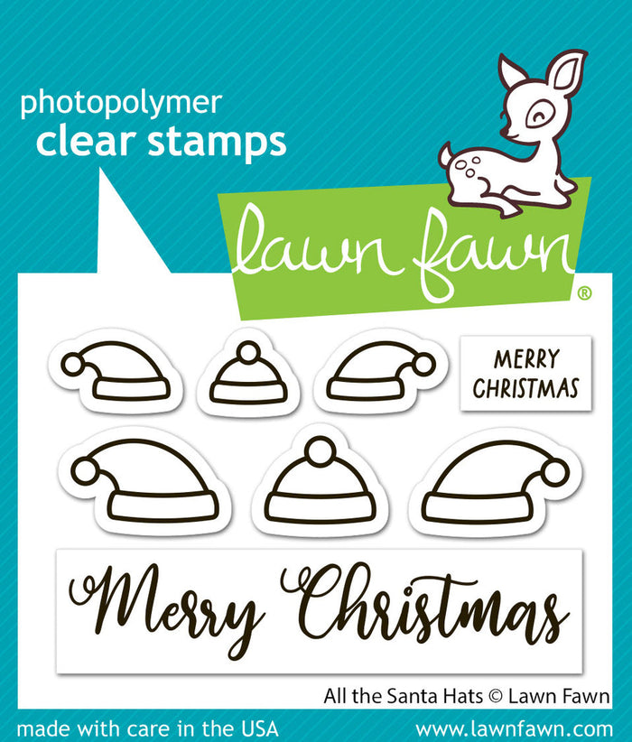 Lawn Fawn - ALL THE SANTA HATS  - Stamps Set