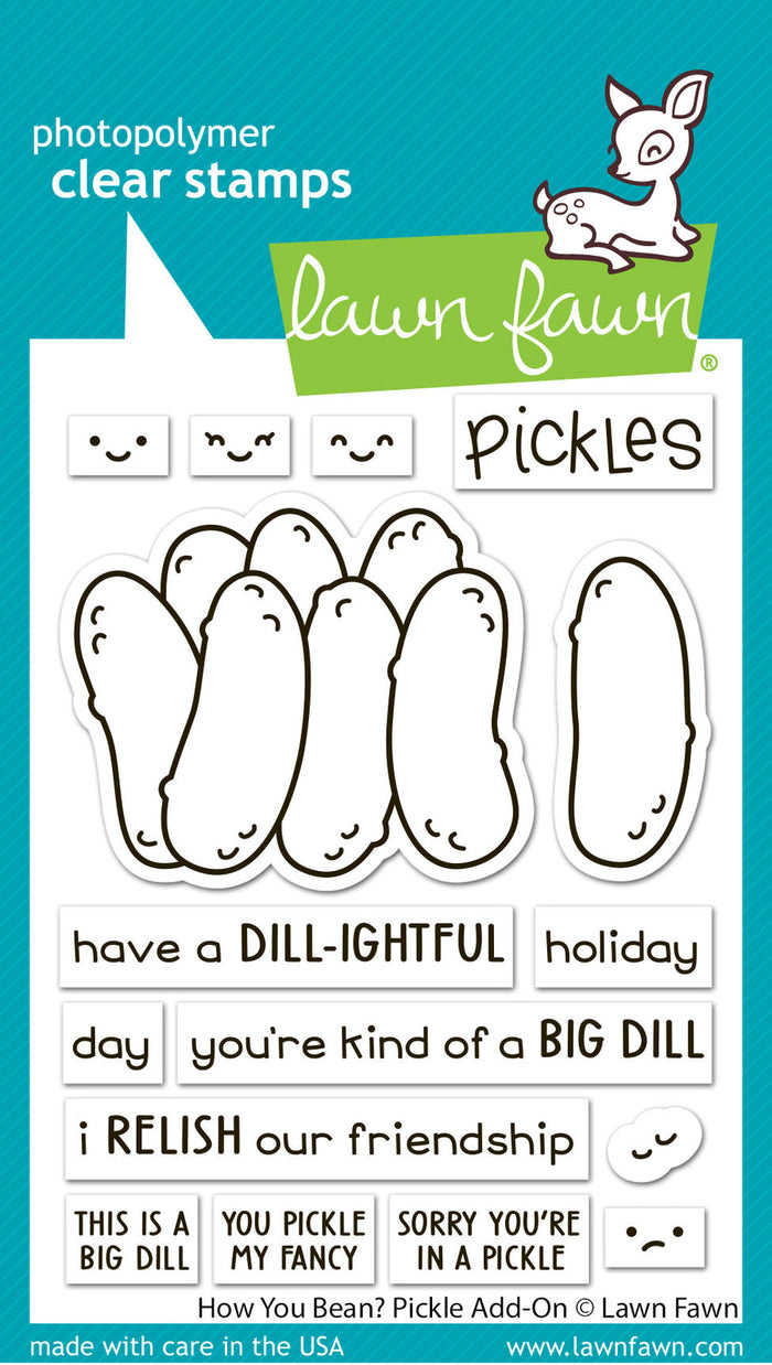Lawn Fawn - How You Bean? PICKLE Add-On  - Stamps Set