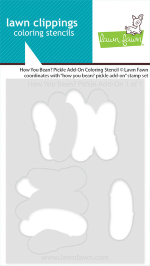Lawn Fawn - How You Bean? PICKLE Add-On  - Coloring Stencils