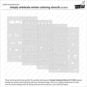 Lawn Fawn - SIMPLY CELEBRATE WINTER - Coloring Stencils