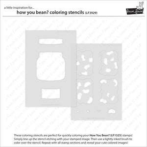 Lawn Fawn - HOW YOU BEAN? - Coloring Stencils
