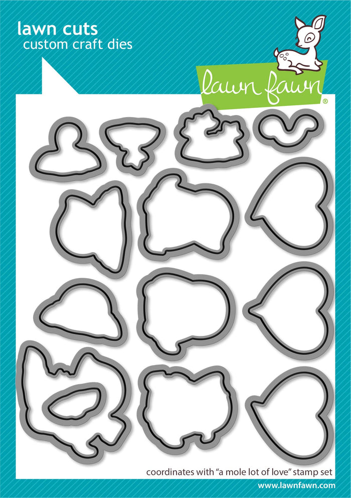 Lawn Fawn - A MOLE LOT OF LOVE - Dies Set