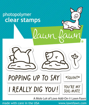 Lawn Fawn - A MOLE LOT OF LOVE Add-On - Stamps Set