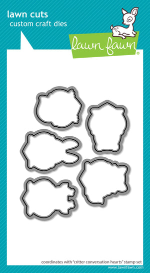 Lawn Fawn - CRITTER CONVERSATION HEARTS - Dies Set