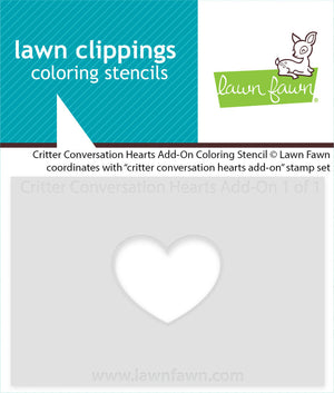 Lawn Fawn - CRITTER CONVERSATION HEARTS Add-On - Coloring Stencil