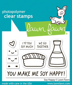 Lawn Fawn - SOY HAPPY - Stamps Set