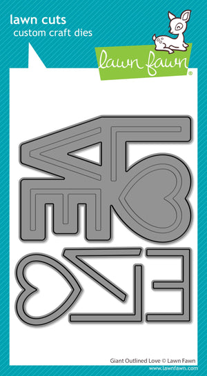 Lawn Fawn - GIANT OUTLINED LOVE - Dies Set