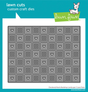 Lawn Fawn - CHECKERED HEARTS BACKDROP: Landscape - Die