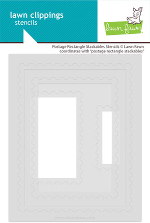 Lawn Fawn - POSTAGE RECTANGLE STACKABLES - Stencil Set