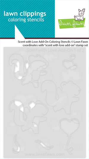 Lawn Fawn - SCENT WITH LOVE Add-On - Coloring Stencils