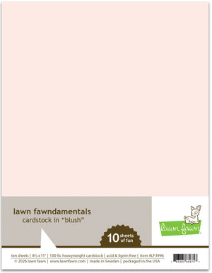 Lawn Fawn - BLUSH Cardstock 8.5x11 Paper Pack