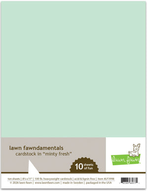 Lawn Fawn - MINTY FRESH Cardstock 8.5x11 Paper Pack
