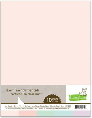 Lawn Fawn - MACRON Pastel Cardstock 5 Color Collection 8.5x11 Paper Pack