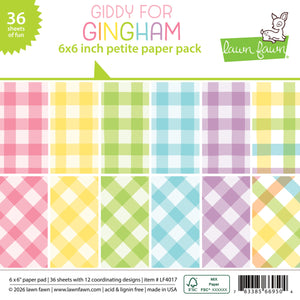 Lawn Fawn - GIDDY FOR GINGHAM - Petite Paper Pack 6x6