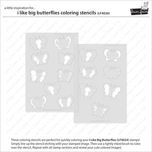 Lawn Fawn - I LIKE BIG BUTTERFLIES - Coloring Stencils