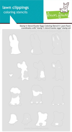 Lawn Fawn - STAMP 'N STENCIL EASTER EGGS - Coloring Stencils